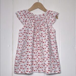 ZUCCINI EUC 100% Cotton Cherry Print Blouse Tunic Dress